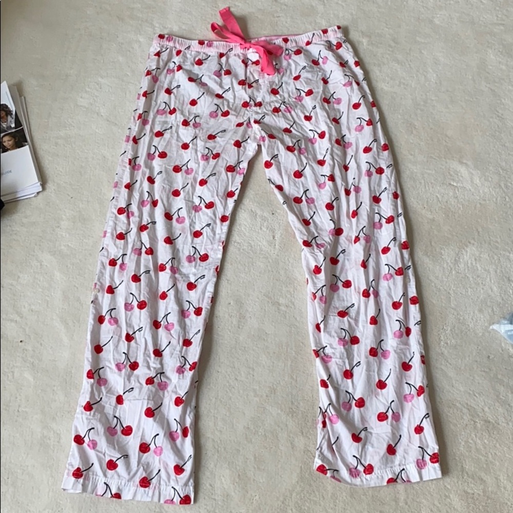 PINK cherry print pajama pants - Picture 2 of 6